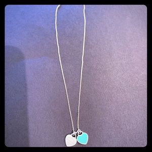 Tiffany & Co blue and silver, small tag necklace